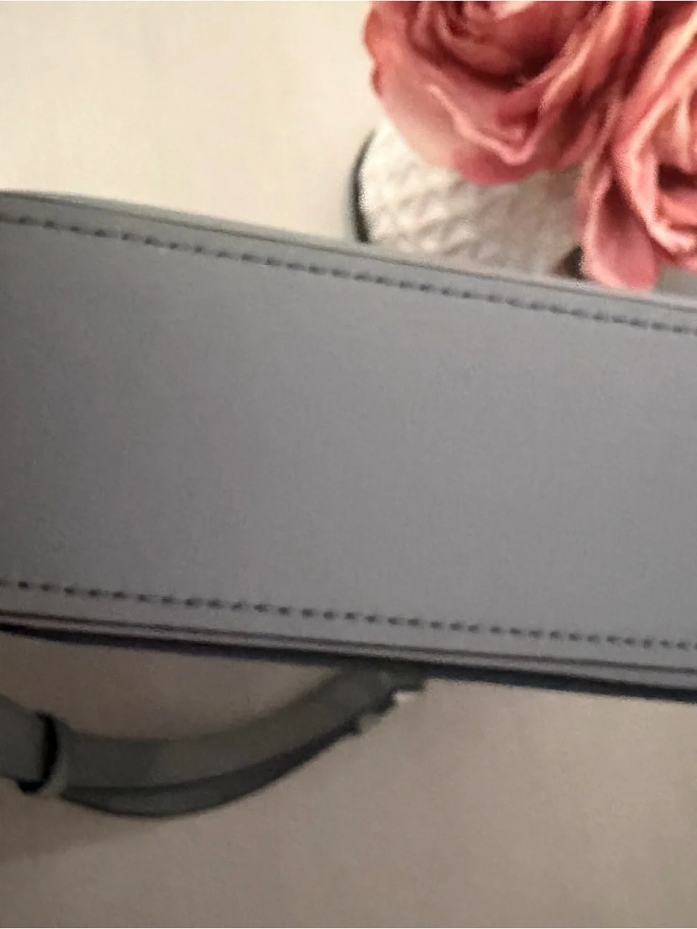 Marc Jacobs Light Gray Leather Crossbody Saddle Bag